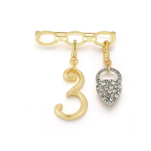 Silver-Plated Nina Crystal Heart Charm - Crystal/Silver