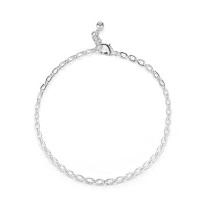 Silver-Plated Plaza Flat Oval Short Necklace - Shine