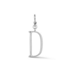 Silver-Plated Plaza Small Letter D Charm