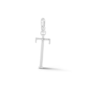 Silver-Plated Plaza Small Letter T Charm