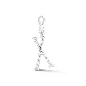 Silver-Plated Plaza Small Letter X Charm
