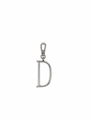 Silver Plaza "D" Initial Charm