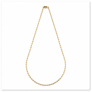 Small Paperclip Chain Fine Frost Vermeil Necklace