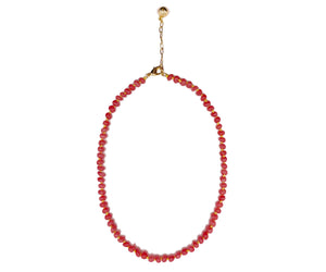 The Althea Strawberry Quartz Silk Knotted Necklace