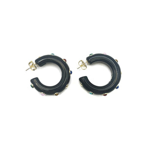 The Diana Gemstone Hoop Earrings