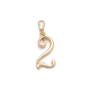 Plaza Number Charm #2 Small