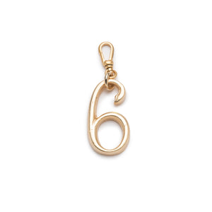 Plaza Number Charm #6 Small