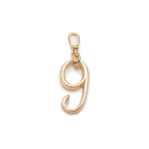 Plaza Number Charm #9 Small
