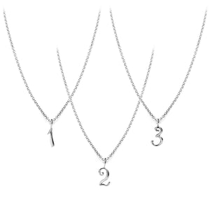 Code Number Necklace Sterling Silver -