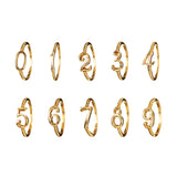 Code Number Ring in 14K Yellow Gold