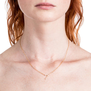 Zodiacs 14K & Diamond Cancer + Water Necklace