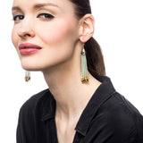 Swift Tassel Earring in Sodalite & Mint Glass