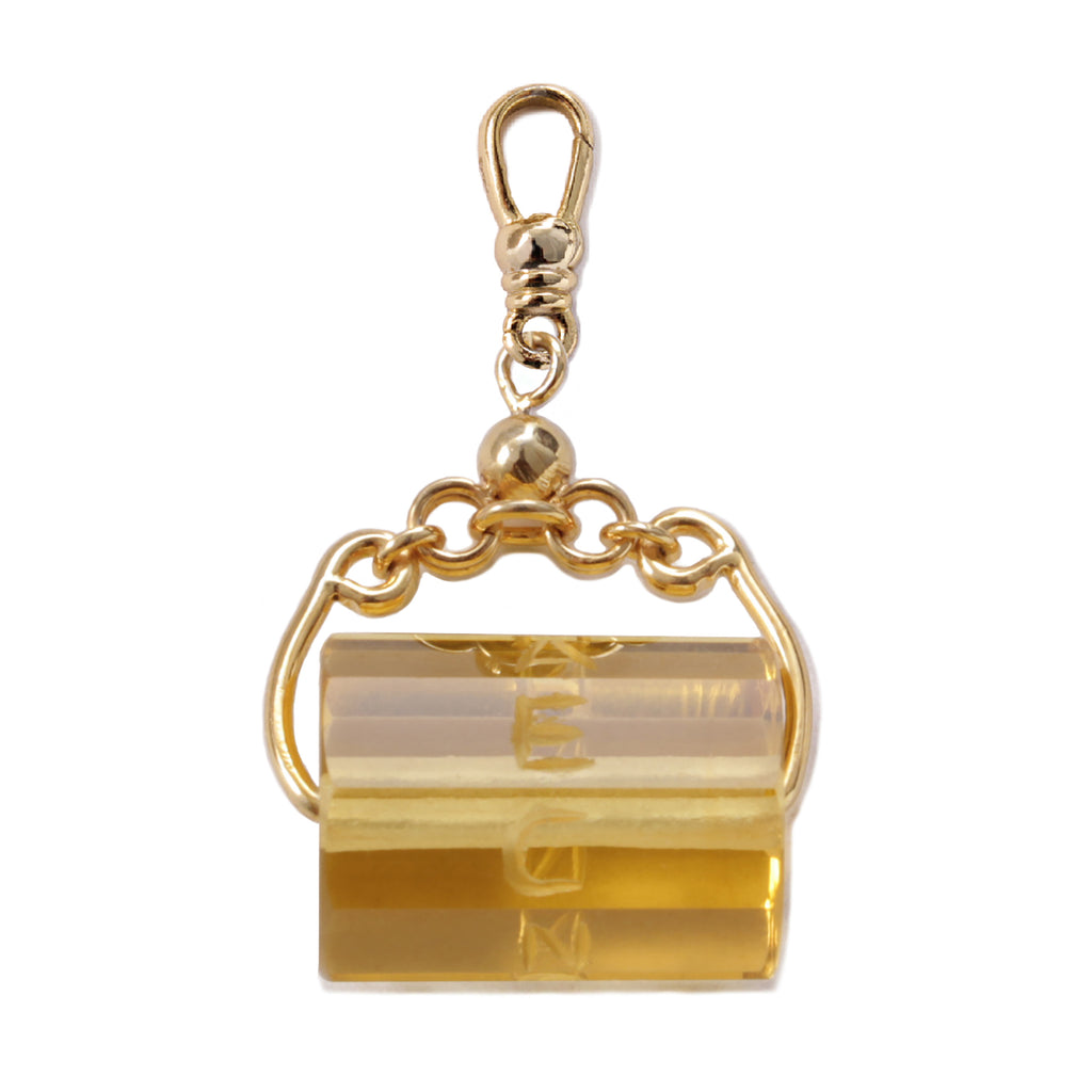 Frost Fine Citrine Abundance Spinner Charm