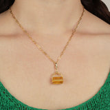 Frost Fine Citrine Abundance Spinner Charm