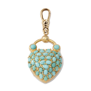 Frost Fine Turquoise Love Lock Charm