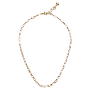 Plaza Rectangle Link Short Necklace Base - Gold