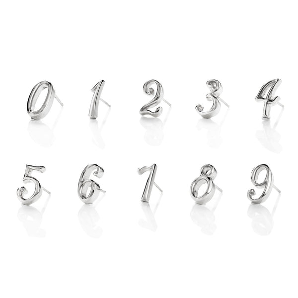 Lulu Frost Code Number Earring Silver