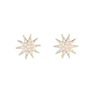 Electra Stud Gold and Pearl