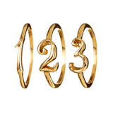 Code Number Ring in 14K Yellow Gold