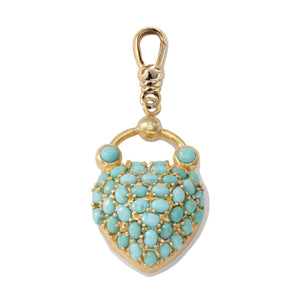 Frost Fine Turquoise Love Lock Charm