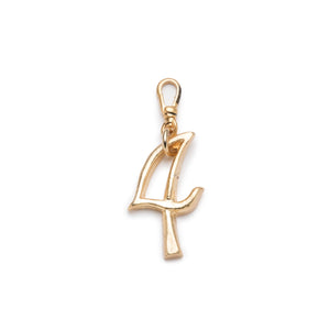 Plaza Number Charm #4 Small