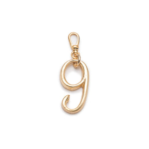 Plaza Number Charm #9 Small