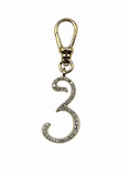 Frost Fine 10k & Diamond Pavé  Number 3 Charm