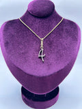 Frost Fine 10k & Diamond Pavé  Number 4 Charm