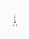 Silver Plaza "A" Initial Charm