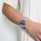 Vintage Lulu Frost Lapis Lazuli Crystal Wing Cuff