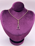 Frost Fine 10k & Diamond Pavé Initial A Charm