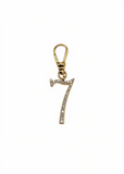Frost Fine 10k & Diamond Pavé  Number 7 Charm
