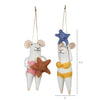 Mice with Starfish Ornaments, Felt, Set/2