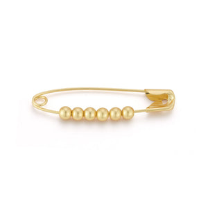 18K Gold-Plated Abacus Safety Pin