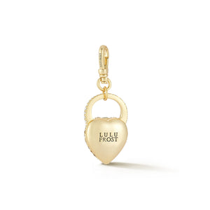 18K Gold-Plated Nina Pearl Heart Charm - Pearl/Gold