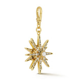 18K Gold-Plated Pearl Radiant Star Charm - Gold/Pearl