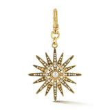 18K Gold-Plated Pearl Radiant Star Charm - Gold/Pearl