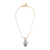 18k Gold-Plated Plaza Bond Chain & Nina Crystal Heart Short Necklace Set