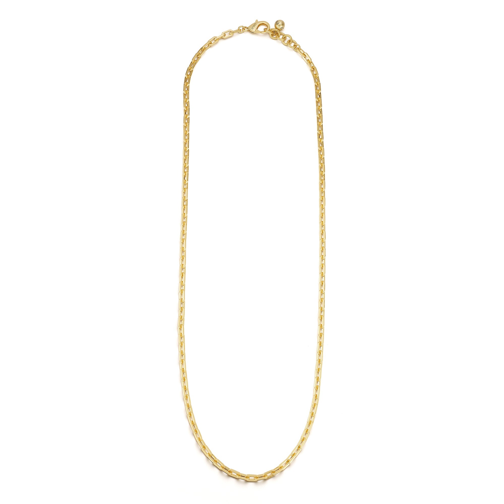 18K Gold-Plated Plaza Edge Chain Long Necklace - Lulu Frost