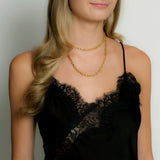 18K Gold-Plated Plaza Edge Chain Long Necklace