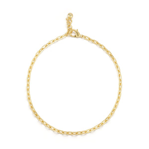18K Gold-Plated Plaza Edge Chain Short Necklace