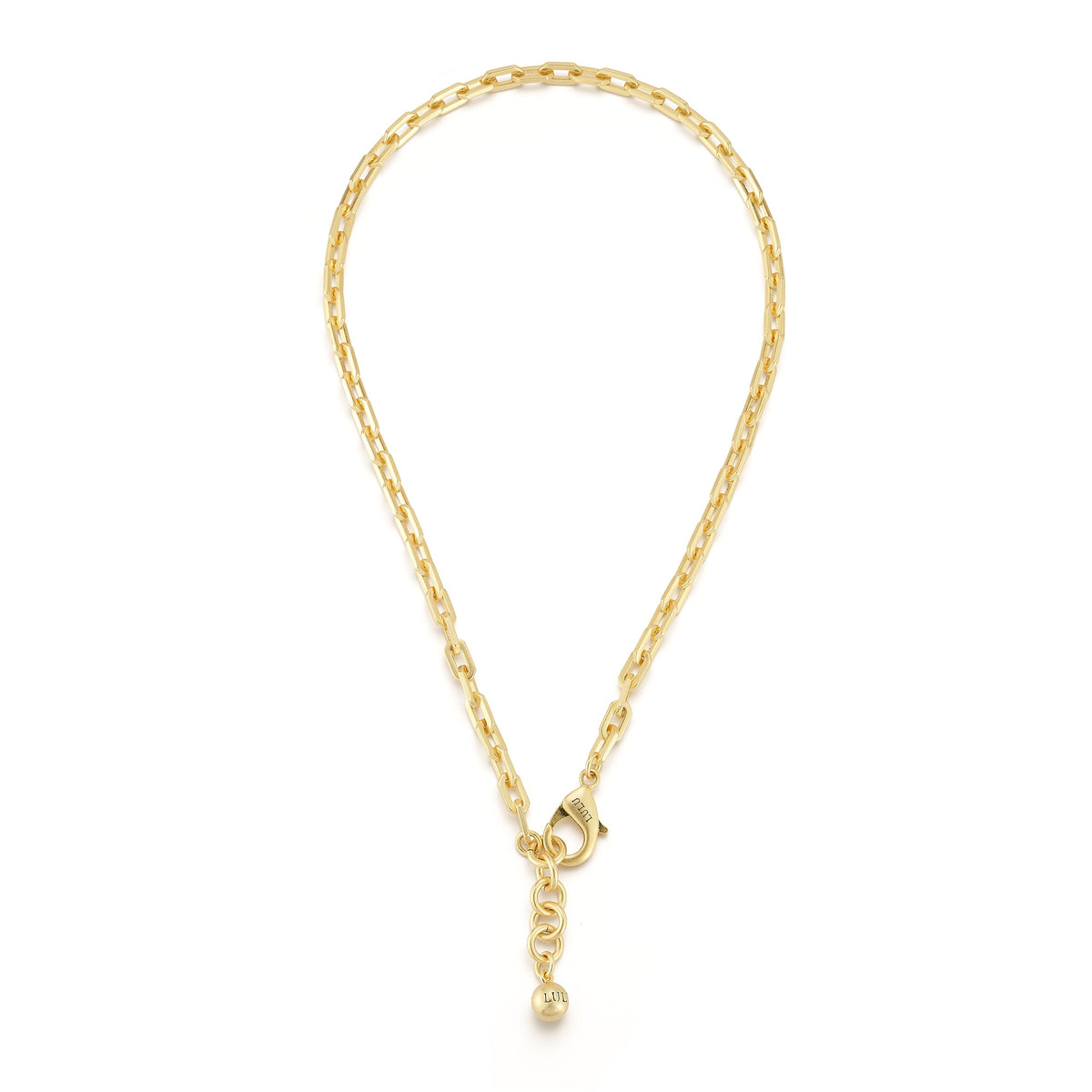 18K Gold-Plated Plaza Edge Chain Short Necklace - Lulu Frost