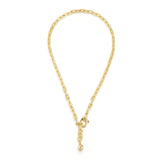 18K Gold-Plated Plaza Edge Chain Short Necklace