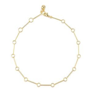 18K Gold-Plated Plaza Family Chain Short Necklace