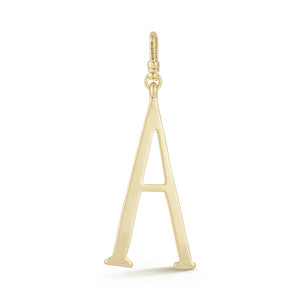 18K Gold-Plated Plaza Large Letter A Charm