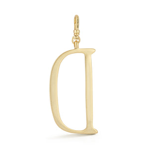 18K Gold-Plated Plaza Large Letter D Charm