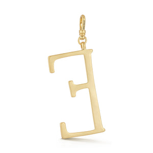 18K Gold-Plated Plaza Large Letter E Charm