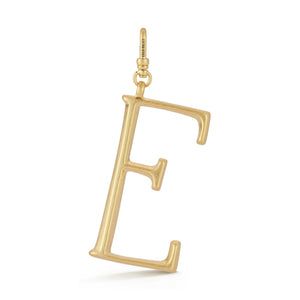 18K Gold-Plated Plaza Large Letter E Charm