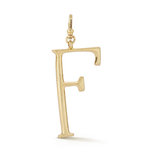 18K Gold-Plated Plaza Large Letter F Charm