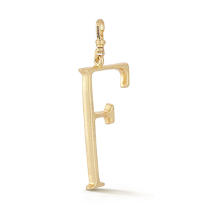 18K Gold-Plated Plaza Large Letter F Charm